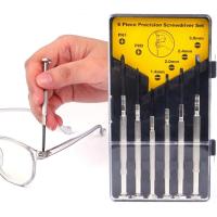 ราคา 6 Pack Small Multipurpose Screwdriver Set, Flat Head and Phillips Head Sets for Eyeglass & Electronics & Watch & Jewelry (40777691036)
