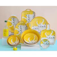 ราคา ชุดจานชามแมวเซรามิกน่ารัก /ชามซุป /เครื่องอบขนม/จาน ชุดจานอาหารค่ําเซรามิก (A) (17297558589)