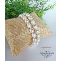 ราคา [BW158] สร้อยข้อมือไข่มุกแท้ สองสายหยดน้ำ 6-8mm น่ารัก Mini (10179120482)