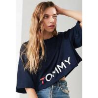 ราคา GO223 เสื้อครอป เสื้อเอวลอย แบรนด์ Tommy งานแท้ พร้อมส่ง สีกรม ขนาด L อก51" ยาว18" 280 บาท (8316020003)