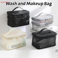 ราคา (warmfor) Travel Mesh Wash Storage Bag Makeup Organizer Cosmetics Make Up Skincare Box Plastic Container Handbag For Women Men Bathroom (57153773115)