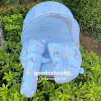 ราคา ที่นอนเด็กอ่อนรังผึ้งพร้อมมุ้งครอบ cotton100% ที่นอนเบาะไข่มุ้งครอบ ที่นอนเด็กแรกเกิด (20334434718)