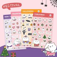 ราคา สติกเกอร์ Festival เทศกาลแสนสุข สติ๊กเกอร์ แต่งแพลนเนอร์ Decorative Planner Stickers halloween ฮาโลวีน mimisplan (21551225099)