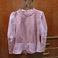 ราคา เสื้อลูกไม้แขนผ้าแก้วสีกะปิ (25313064226)