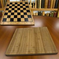ราคา หมากล้อมแบบแผ่นกระดาน19x19เส้นและกระดานหมากรุกสากลไม้หนา 2 cm. ขอบมน (40822138645)