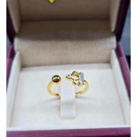 ราคา เพชรแท้น้ำ100vvs น้ำหนัก 0.03กะรัต ทอง 18k น้ำหนัก 2.05กรัม ขนาดแหวน 50 - 52 (29173900706)