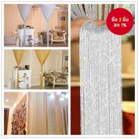 ราคา ม่านเชือกหนังสีเงินขนาด 1ม x 2ม | ลูกปัดคริสตัลระยิบระยับสำหรับตกแต่งประตูและหน้าต่างในวันหยุด (43611175333)