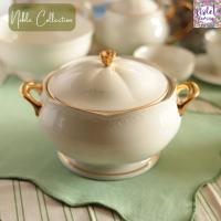 ราคา Violet Flamingo โถข้าว/โถซุปมีฝาปิดหูหิ้วทอง 2 ข้าง Noble Collection Soup Tureen with Lid (25072812931)