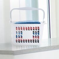 ราคา Homebase PVC ตะกร้าพลาสติกขนาดเล็กมีหูจับ 4117 Thailand W21.3xD17xH14 Cm สีขาว (26624846555)
