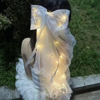 ราคา Luminous Pearl Veil Photo Props เส้นด้ายนุ่มพร้อม Light Super Fairy Forest Series Travel Photography Collar ใบรับรองกระพริบ Veil Stall 25.12.5 (45352641263)