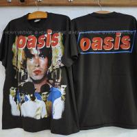 ราคา Oasis เสื้อยืดวง OASIS Bootleg 90 หน้าจอขนาดใหญ่เสื้อทัวร์โลก USA Vintage Roque Band Tee Unisex Baju Lelaki Wanita 100% COTTON (24685346917)