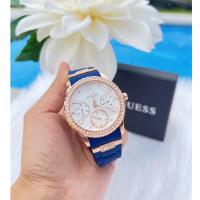 ราคา Guess นาฬิกาข้อมือสตรี เกซ #W0119L3 สายซิลิโคนสีน้ำเงิน (22718007936)