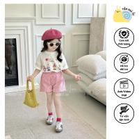 ราคา Saramin Set เสื้อยืดผ้าฝ้ายสีขาวและกางเกงลายตารางหมากรุกสีชมพูสุดน่ารัก (40227628889)