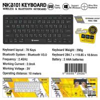 ราคา Nubwo NKB-101 Keyboard Bluetooth Eteon (คีย์บอร์ดแบบบลูทูธ) (19592501890)