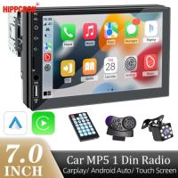 ราคา Carplay Car Radio 1 Din Android Auto Multimedia Player HD 7 Touch Screen FM AUX Input Bluetooth Mir (43227964041)
