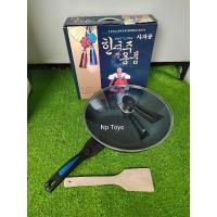 ราคา กระทะหินแร่ กระทะเคลือบหินอ่อน มาพร้อมฝาปิด/แถมฟรีตะหลิว (7145528329)