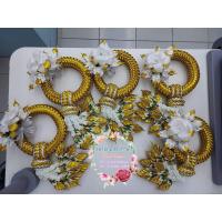ราคา พวงมาลัยวันพ่อ พวงมาลัยประดิษฐ์ พวงมาลัยริบบิ้น พวงมาลัยสีทอง (27206829364)