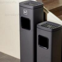 ราคา [สินค้าขายดี] ที่เขี่ยบุหรี่สแตนเลส ชั้นวางก้นบุหรี่ในทางเดิน พร้อมที่เขี่ยบุหรี่ ถังขยะ และที่เขี่ยบุหรี่ (41324098510)