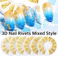 ราคา โลหะแต่งเล็บ โลหะสีทอง ตลับโลหะรวม12แบบ (3857875712)