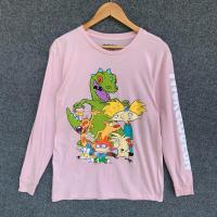 ราคา เสื้อยืดเเขนยาวเเท้มือสอง Nickelodeon สีชมพู M ของเเท้ (27984459902)