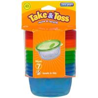 ราคา The First Years-ชามใส่อาหารพร้อมฝาปิดแพค 6 ใบ ( Take & Toss 6 Bowls with Lids) (907471356)