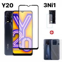 ราคา 3in1 Vivo Y20 ฟิล์มเลนส์กล้อง + ฟิล์มกระจกเต็มจอ+ ฟิล์มหลัง ฟิล์มกันกระแทกขอบดำ (9017071017)