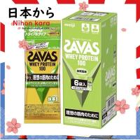 ราคา Meiji Savas Whey Protein Concentrate Matcha flavor เมจิ ซาวาส เวย์โปรตีน รส ชาเขียว ชนิดซองพกพา 1 กล่อง มี 6 ซอง (22088223929)