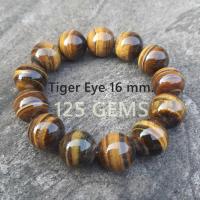 ราคา 125 Gems สร้อยข้อมือหินแท้ TIGEREYE หินไทเกอร์อาย พลอยตาเสือ ขนาด 16 มม. เสือ ตา หิน ลูกปัด สร้อยข้อมือ (27625077230)