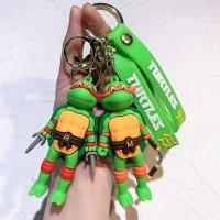 ราคา Ninja Turtles Keychain Anime Figure Schoolba Pendant for Boy Cartoon Doll Car Key Chain Keyring Phone Ornament Jewelry K (22181324938)