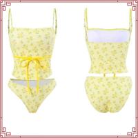 ราคา ✅พร้อมส่ง ชุดว่ายน้ำหญิง ทูพีช เกาะอก ดอกไม้สีเหลือง สินค้าขายดีในเมืองไทย พร้อมส่ง p bikini flower พร้อมส่ง (52504689223)