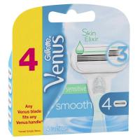 ราคา Gillette Venus Smooth Sensitive 4 Cartridges ยิลเลตต์ วีนัส สมูธ เซนซิทีฟ ใบมีดโกน 4 ชิ้น (4442374868)