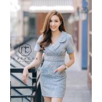 ราคา เดรสสั้นผ้าทวิต งานป้าย (11885226875)