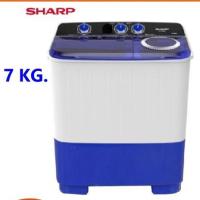 ราคา ใส่โค้ด ELNOVH3 รับ coin back 150.- SHARP เครื่องซักผ้าฝาบน2ถัง รุ่น ES-TW70BLขนาด 7 KG. (942289795)