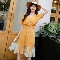 ราคา ได้ทั้งชุด ทั้งเสื้อและกระโปรง ,ชุดเข้าเซทสีเหลืองมัสตาร์ด (2079431412)