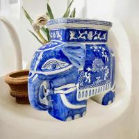 ราคา รูปปั้นช้างเซรามิก ที่วางแจกันดอกไม้ ประดับสวน ตกแต่งบ้าน โบราณ มือสอง นำเข้าจากญี่ปุ่น สูง 30 ซม. (27389506962)