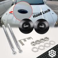 ราคา 【MYJX】2PCS ปุ่มกด Bonnet Hood Pin ล็อคชุดคลิป Universal Racing Quick Release Latch เครื่องยนต์ Bonnets (29157448774)
