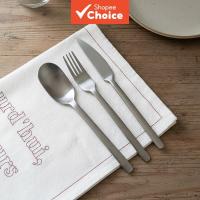 ราคา ชุดช้อนส้อมสแตนเลสผิวด้าน: ชุดช้อนส้อมเกาหลีพร้อมช้อน ส้อม มีดสเต็ก และช้อนกาแฟ (43973788543)