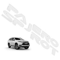 ราคา โลโก้แปะฝากระโปรงหน้า "PAJERO SPORT" มิซูบิชิ ปาเจโร่ สปอร์ต สี ขาว Pajero Sport Mitsubishi 4 ประตู ปี2016-2018 (8124550097)