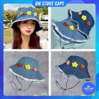 ราคา Jean Denim Tassel Bucket Hat with bear charm หมวกปีกกว้างพร้อมครีมกันแดดขั้นพื้นฐาน Unisex Form for Women - MD235 (56051370699)