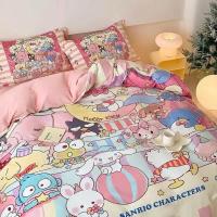 ราคา ชุดผ้าปูที่นอนพร้อมผ้านวม " มัดรวม Sanrio " (54154377907)