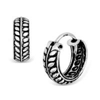 ราคา MachuSilver ต่างหูเงินแท้ 925 Sterling Silver แบบห่วง สไตล์บาหลี ลายเถาใบไม้ พร้อมถุงกำมะหยี่ (2291449250)