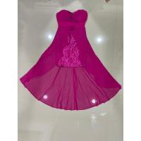 ราคา ชุดเดรสสีชมพูปักเกร็ดวิ้งๆระบายผ้าชีฟองใส่ไปงานแต่งงานวาเลนไทน์สวยๆ (25413119519)