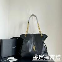 ราคา Clutch YSL Jamie สีดำ โลโก้ทองคำ สายโซ่ หนังแกะแท้ กระเป๋าถือสำหรับผู้หญิง (50954423980)