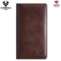 ราคา Humerpaul Cowhide Leather กระเป๋าสตางค์ใบยาวสําหรับผู้ชาย กระเป๋าถือ BP800 (27066694043)