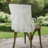 ราคา AELEGANT French Chair Back Cover, Ruffle Hollow Design เบาะเก้าอี้,ผ้าฝ้ายเรียบง่ายสีขาวขอบลูกไม้เก้าอี้พนักพิงห้องนั่งเล่น (58154416266)