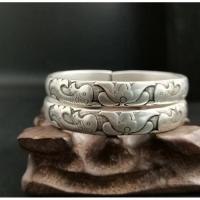 ราคา Tibetan Miao Open-Ended Lotus Fish Style Silver Bracelet Craft Ornament (27343945871)