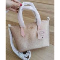 ราคา กระเป๋า Katespade New York Joeley small satchel glitter leather bag สีชมพู ขนาด 11” (3311424314)