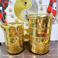 ราคา ปิ่นโตทองเหลืองแบบเกลี้ยง มี3 ชั้น และ4 ชั้น (25936130897)