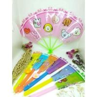 ราคา LBH BTS BT21 FOLDING FAN / KPOP BT21 BTS HAND FAN (43526791995)