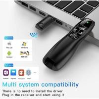 ราคา 2.4GHz Wireless เลเซอร์พอยเตอร์ รีโมทคอนโทรล USB Presentation ตัวชี้เมาส์ R400 (1332945140)